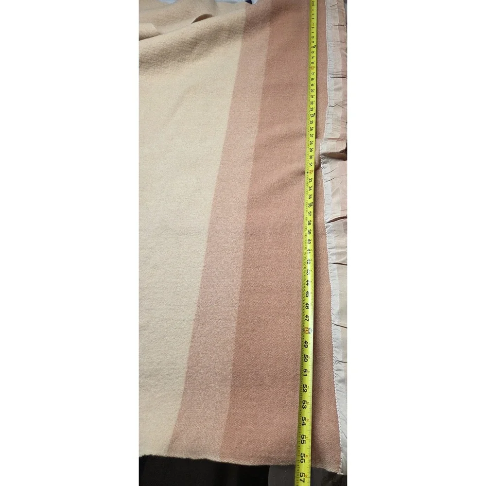 Vintage St.  Marys 100% Wool‎ Camp Striped Blanket Peach Pink Ombre 56x80